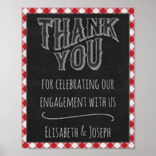 Jag gör BBQ Party Tack från Newlyweds-tecken Poster