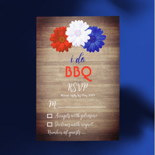 Jag gör BBQ Patriotiska blommor OSA Kort