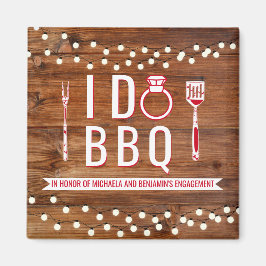 Jag gör BBQ Rustic Förlovningsfest Par Shower Magnet