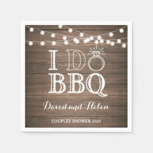 Jag gör BBQ Rustik Bröllop Förlovnings Servett