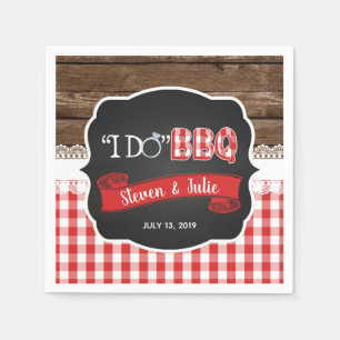 Jag gör BBQ servett - Röd