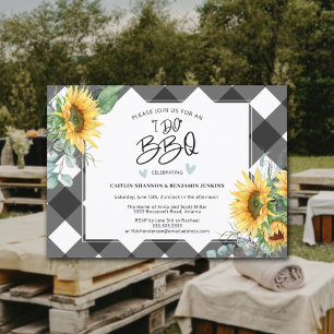 Jag gör BBQ-solrosbuffalo-Möhippa Inbjudningar