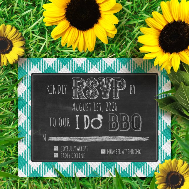 Jag gör BBQ-turkos utanför Vår bröllop OSA Tilläggskort (Skapare uppladdad)
