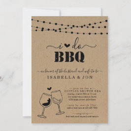 Jag gör BBQ Vin-popens Förlovning för duschduschar Inbjudningar