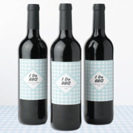 Jag gör BBQ Vinflaska Etikett