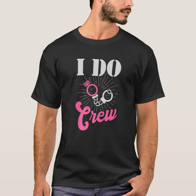 Jag Gör Besättning Bröllopsringar Handbojor  Spena T Shirt (Framsida)