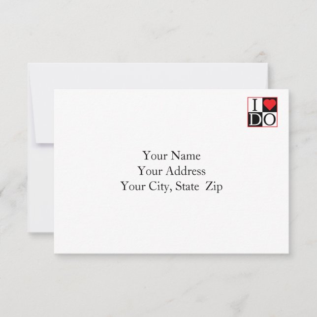Jag gör Bröllop OSA Card Kort (Framsida)