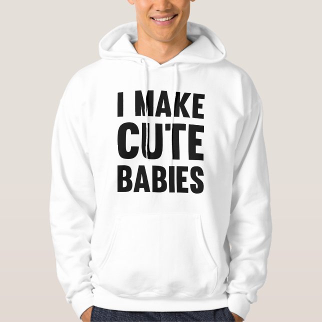 Jag gör Cute Spädbarn Hoodie (Framsida)