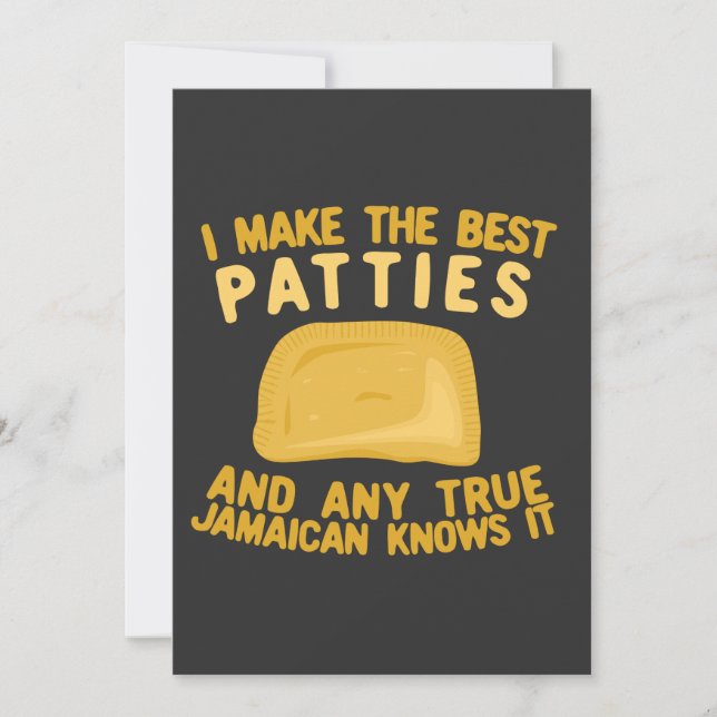 Jag gör de bästa patronerna och alla sanna Jamaica Inbjudningar (Framsida)