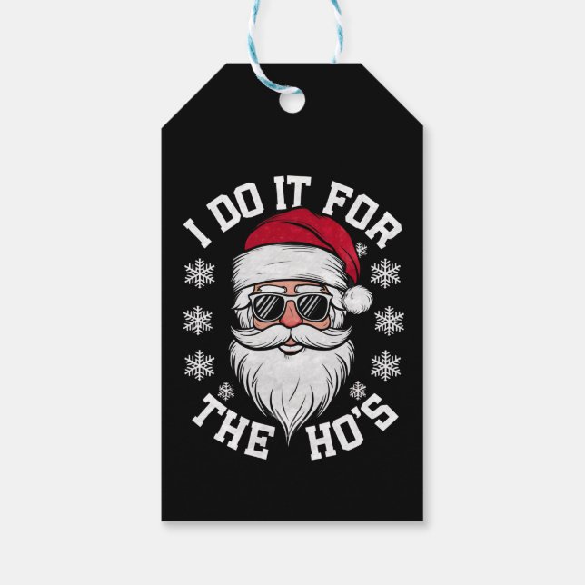 Jag gör det för den vackra jultomten. presentetikett (Baksidan)