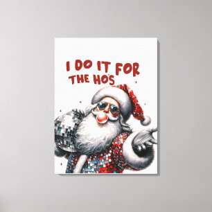 Jag gör det för Ho, Retro Santa Canvastryck