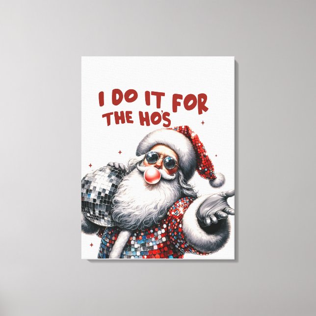 Jag gör det för Ho, Retro Santa Canvastryck (Framsida)
