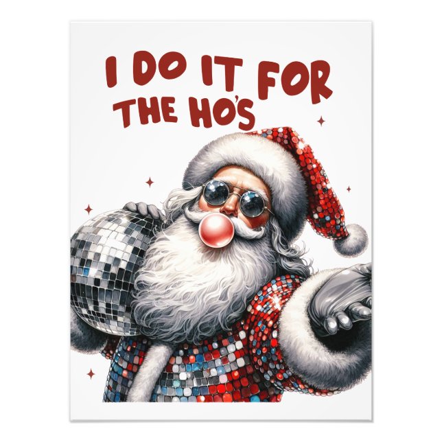 Jag gör det för Ho, Retro Santa Fototryck (Framsidan)