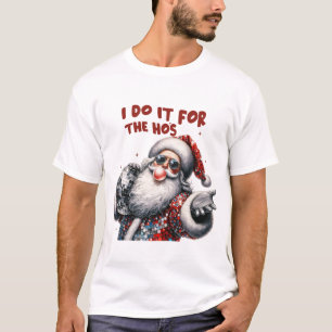 Jag gör det för Ho, Retro Santa T Shirt