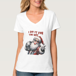 Jag gör det för Ho, Retro Santa T Shirt