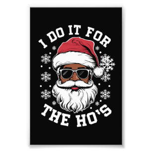 Jag Gör Det För Hos Jul Afrikansk Tomte Fototryck