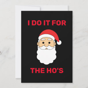 Jag gör det för Hos Jultomten Naughty Black Julkort