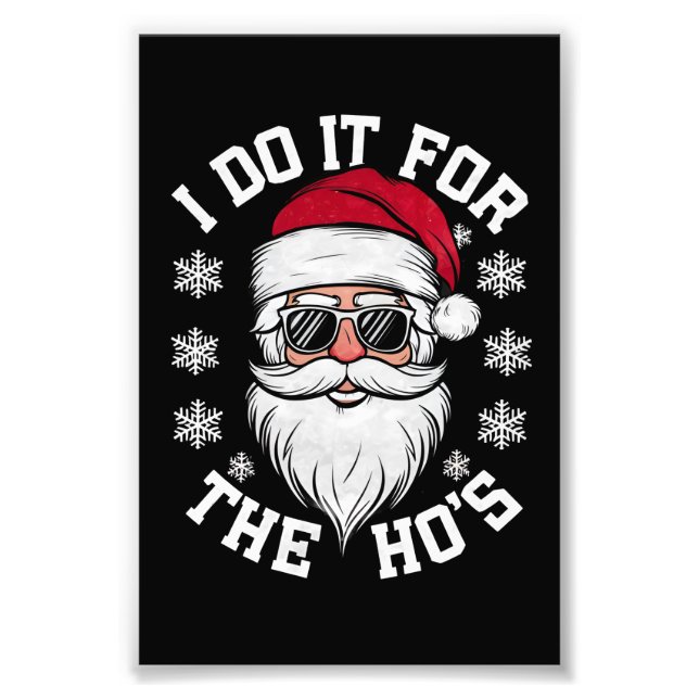 Jag Gör Det För Hos Roliga Tomte Fula Jul  Fototryck (Framsidan)