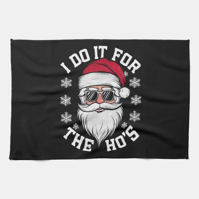Jag Gör Det För Hos Roliga Tomte Fula Jul  Kökshandduk (Horisontell)