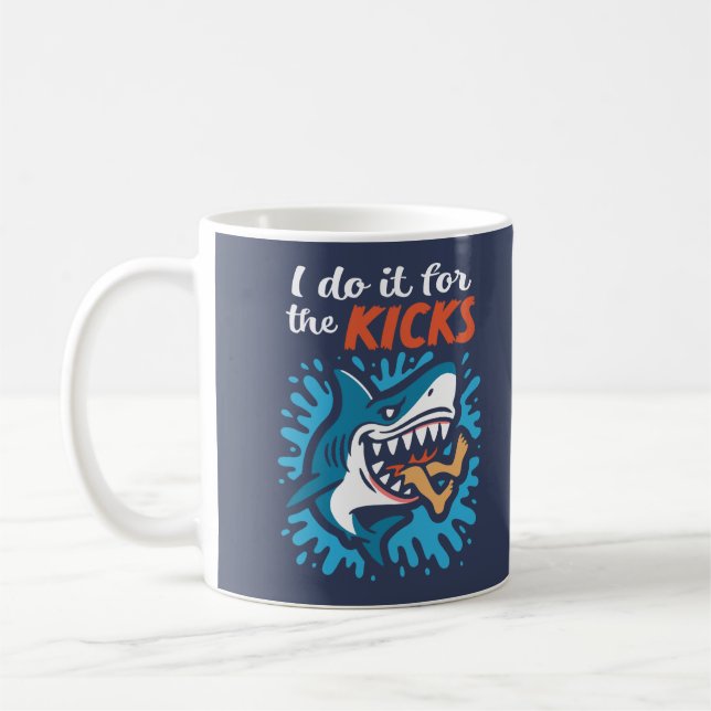 Jag gör det för kicksen Haj Kaffemugg (Vänster)