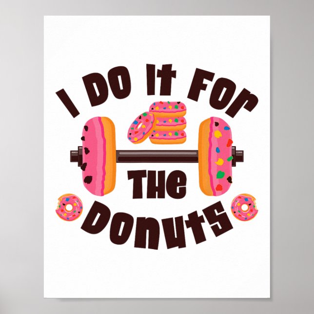 Jag Gör Det För Munkarna Träning Viktlyftning Fitn Poster (Framsidan)