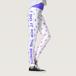 Jag gör det för munnen vit med färgade punkter leggings