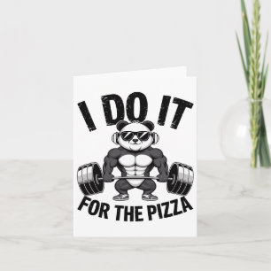 Jag gör det för Pizza Barbell Bodybuilding Bodybui Kort