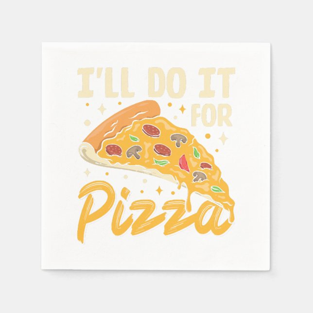 Jag Gör Det För Pizzans Skull Pappersservett (Framsidan)