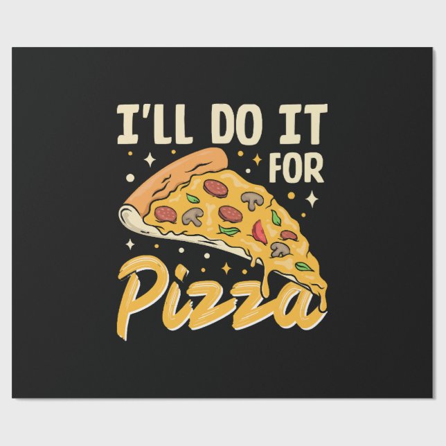 Jag Gör Det För Pizzans Skull Presentpapper (Platt)