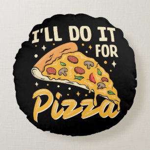 Jag Gör Det För Pizzans Skull Rund Kudde