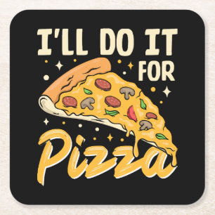 Jag Gör Det För Pizzans Skull Underlägg Papper Kvadrat