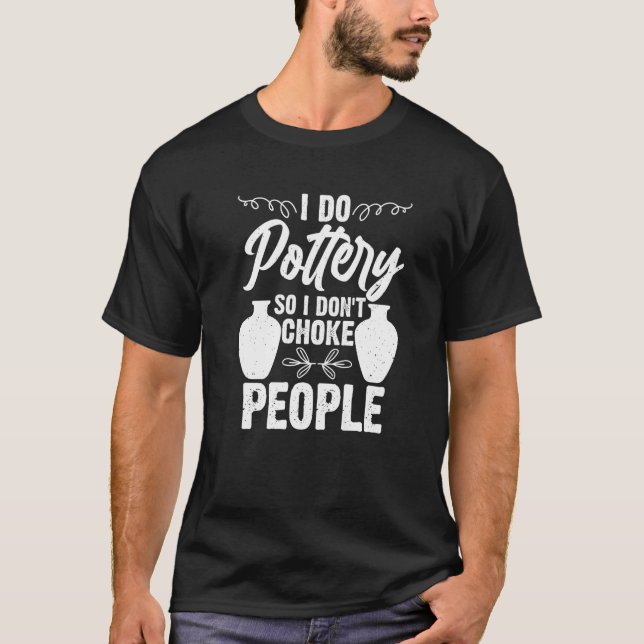 Jag gör en keramisk Clay Maker Pottering Premium T Shirt (Framsida)