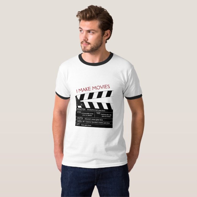 Jag gör filmanpassadet Clapperboard T Shirt (Hel framsida)