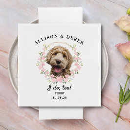 Jag gör för att klassa Hund Photo Bröllop Pappersservett