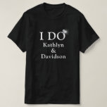 JAG GÖR Förlovning Ring Par Namn, minimalistisk Ro T Shirt<br><div class="desc">Jag gör Förlovning Ring Namn Par,  minimalistiskt Lycklig och Roligt T-Shirt. Fira din speciella händelse med den här söta T-Shirt. Alla texterna är i förväg ordnade så att du enkelt och snabbt kan ändra dem med dina egna detaljer.</div>
