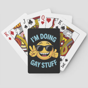 Jag gör Gay Saker Meme Funny LGBTQ-Pride Casinokort