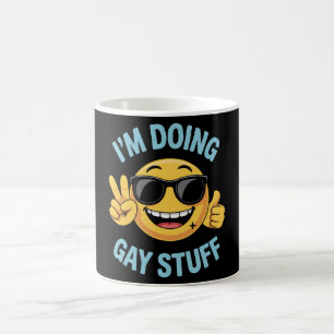 Jag gör gaygrejer Meme rolig LGBTQ Pride Kaffemugg