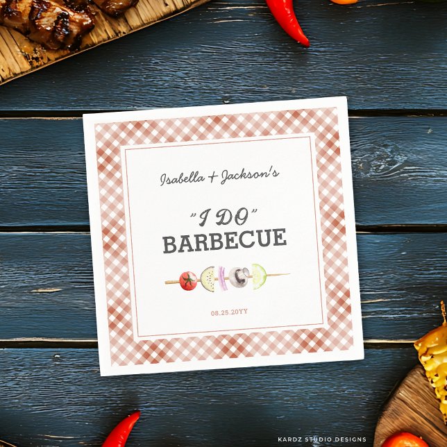 Jag Gör Grillfest Bröllopsdusch Inbjudan Pappersservett (Skapare uppladdad)