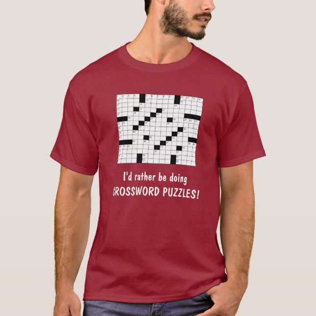 Jag gör hellre CROSSWORD PUZZLES! T-Shirt (Framsida)