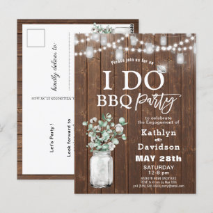 Jag gör inbjudan till Förlovning Eucalyptus BBQ-pa