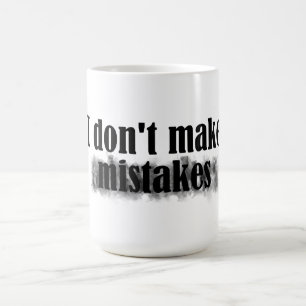 Jag gör inga misstag kaffemugg