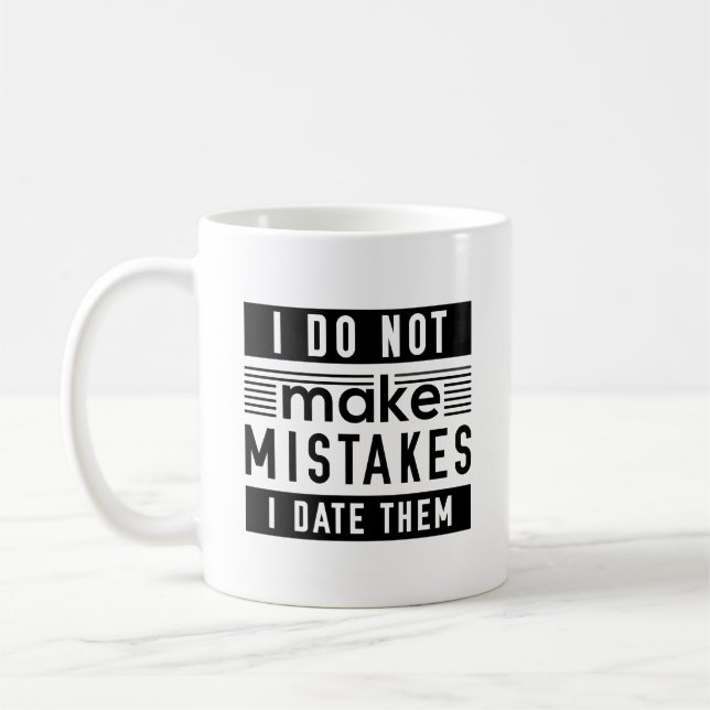 Jag gör inga misstag kaffemugg (Vänster)