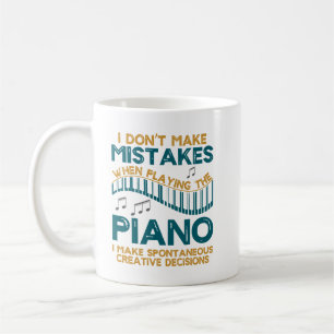Jag gör inga misstag när jag spelar piano kaffemugg
