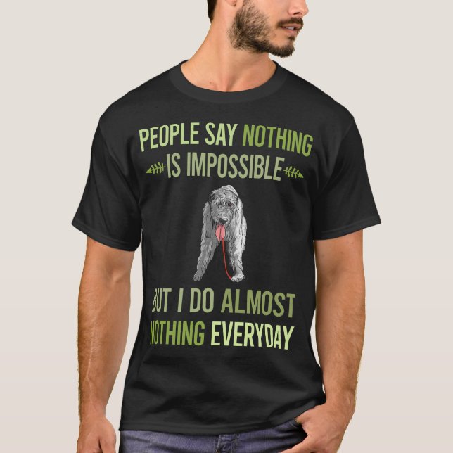 Jag gör ingenting Irish Wolfhound 01 T Shirt (Framsida)