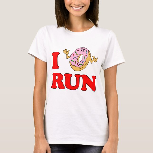 Jag gör inte (Donut) Springa Running Spectator T-shirt (Framsida)