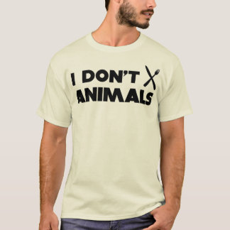 jag gör inte knifeforkdjur t-shirt