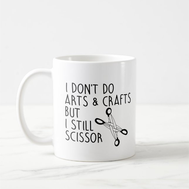 Jag gör inte konsthantverk men jag klipper kaffemugg (Vänster)