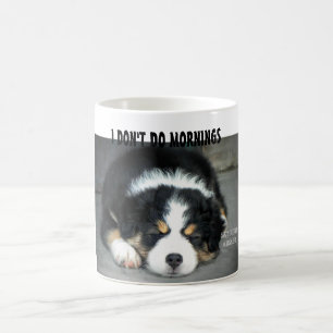 Jag gör inte morgnar - australian shepherdmugg kaffemugg