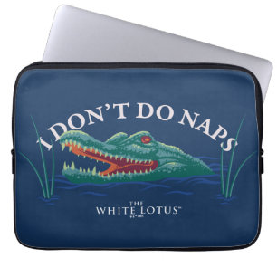 Jag gör inte Naps Alligator - vitlotus Laptop Fodral
