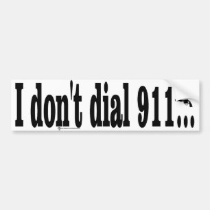 Jag gör inte ringer 911 bildekal